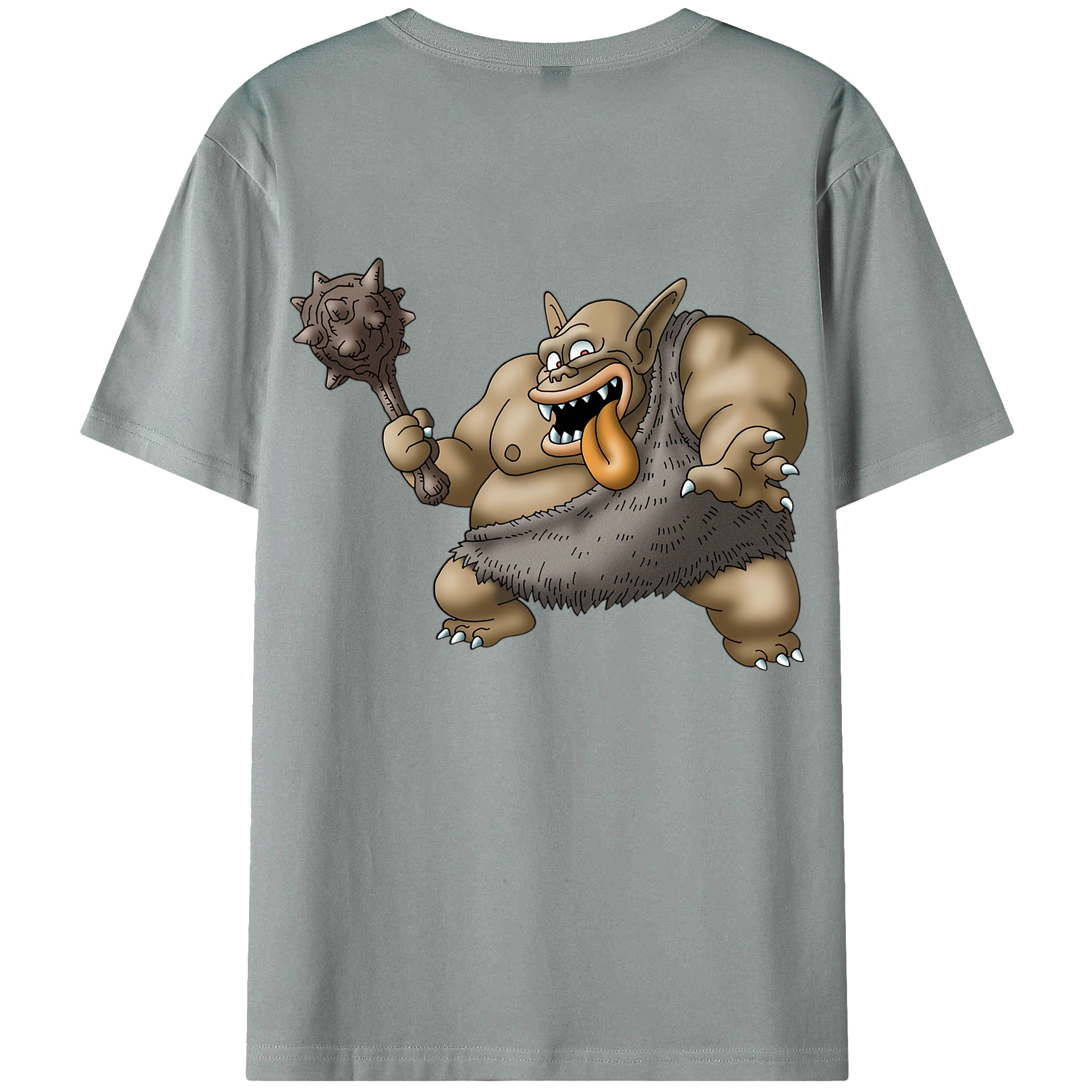 （画像用） ドラゴンクエスト Doragon Kuesuto Dragon Quest 綿100％ メンズ半袖Tシャツ（バックプリント） 通気性